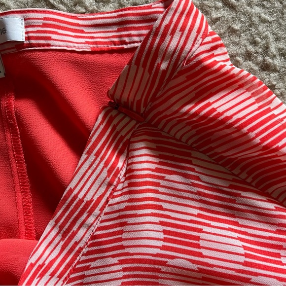 VTG Liz Claiborne Skirt Orange Red Skirt Size 8 Polka Dots maximalist Dopamine 🌸 - Picture 3 of 6